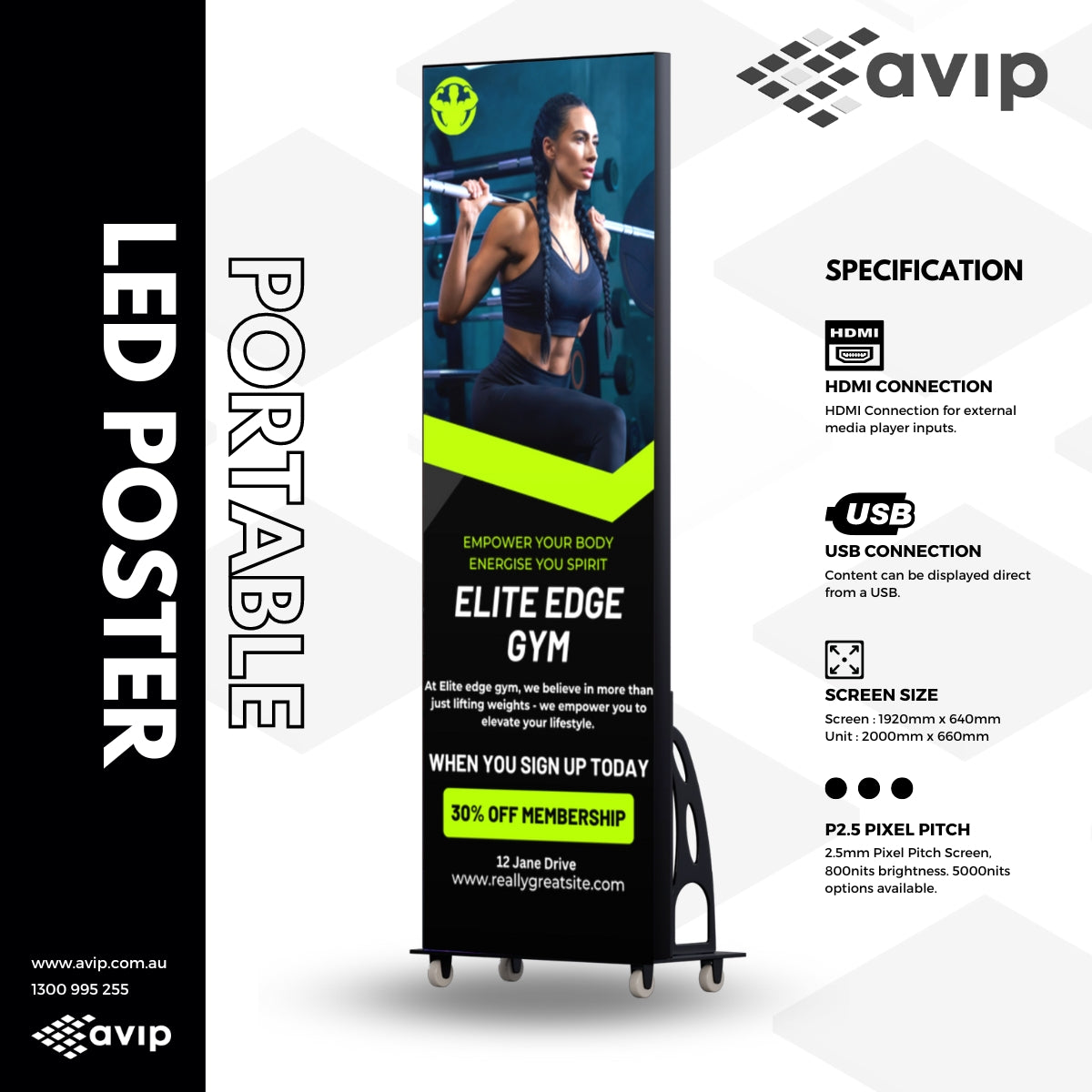 AVIP Portable LED Poster